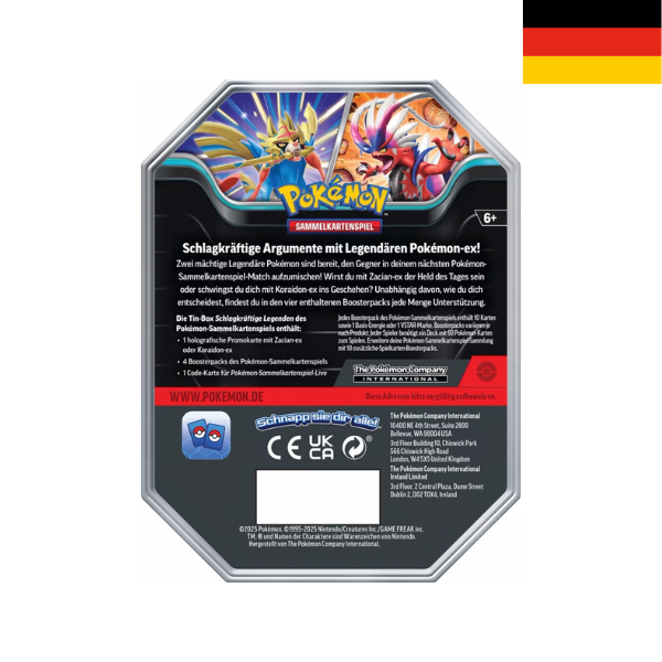 Pokémon Schlagkräftige Legenden Tin Box Koraidon Ex DE