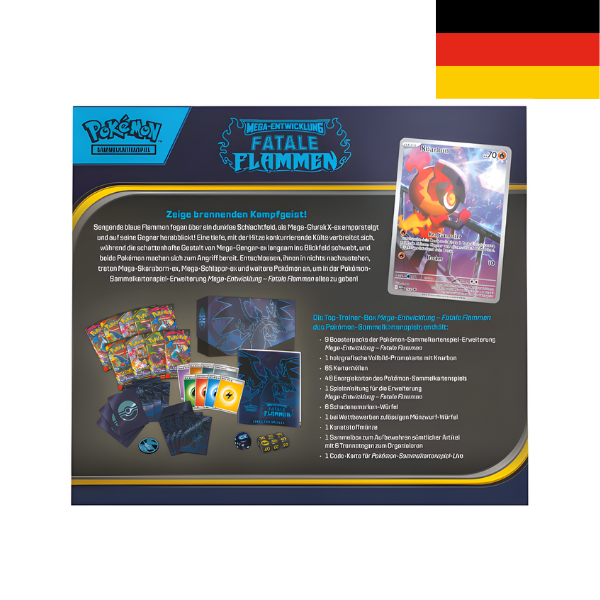 Pokemon Mega Entwicklung Fatale Flammen Top Trainer Box DE