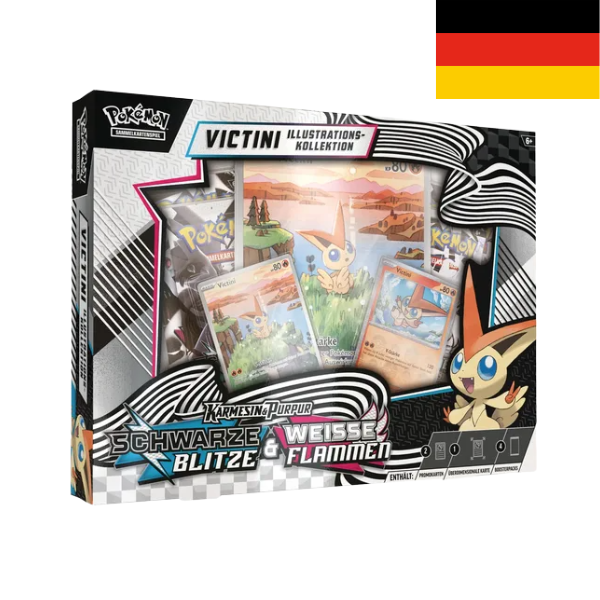Pokémon Schwarze Blitze & Weisse Flammen Victini Illustrations-Kollektion DE