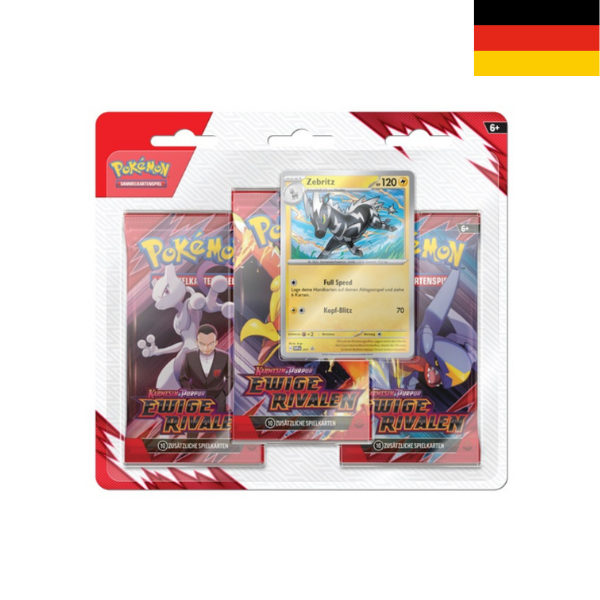 Pokemon Karmesin & Purpur Ewige Rivalen 3-Pack Blister - Zebritz DE
