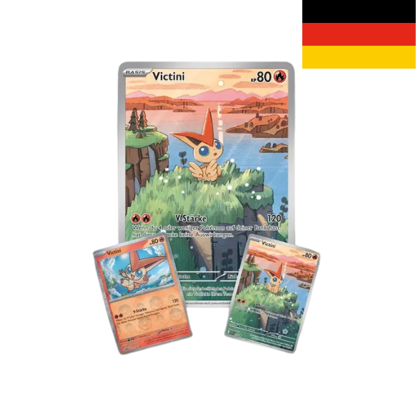 Pokémon Schwarze Blitze & Weisse Flammen Victini Illustrations-Kollektion DE